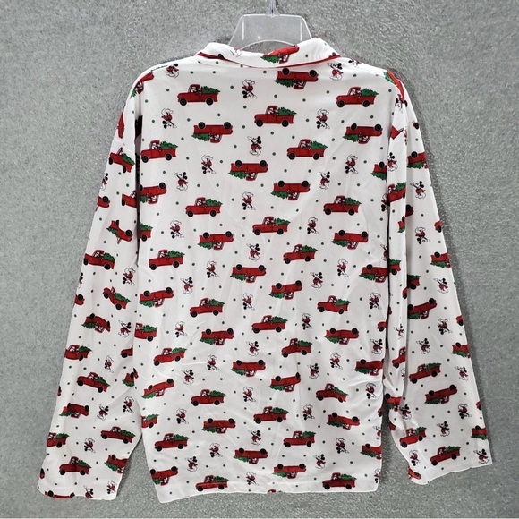 Disney Women Sleepwear Red and White Holiday Pajama Top Mickey Mouse Christmas. - Picture 3 of 4